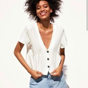 White Button-Up Women's Top